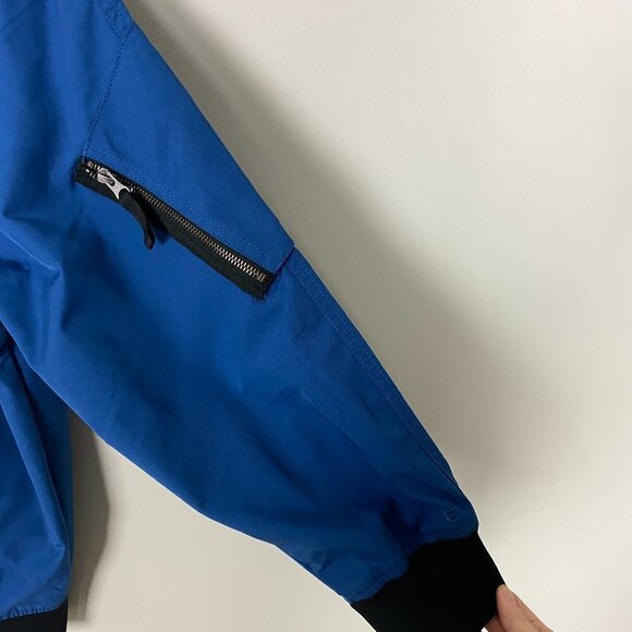 Everlane Bomber Jacket Blue Womens Small Varsity Track - Picture 5 of 8